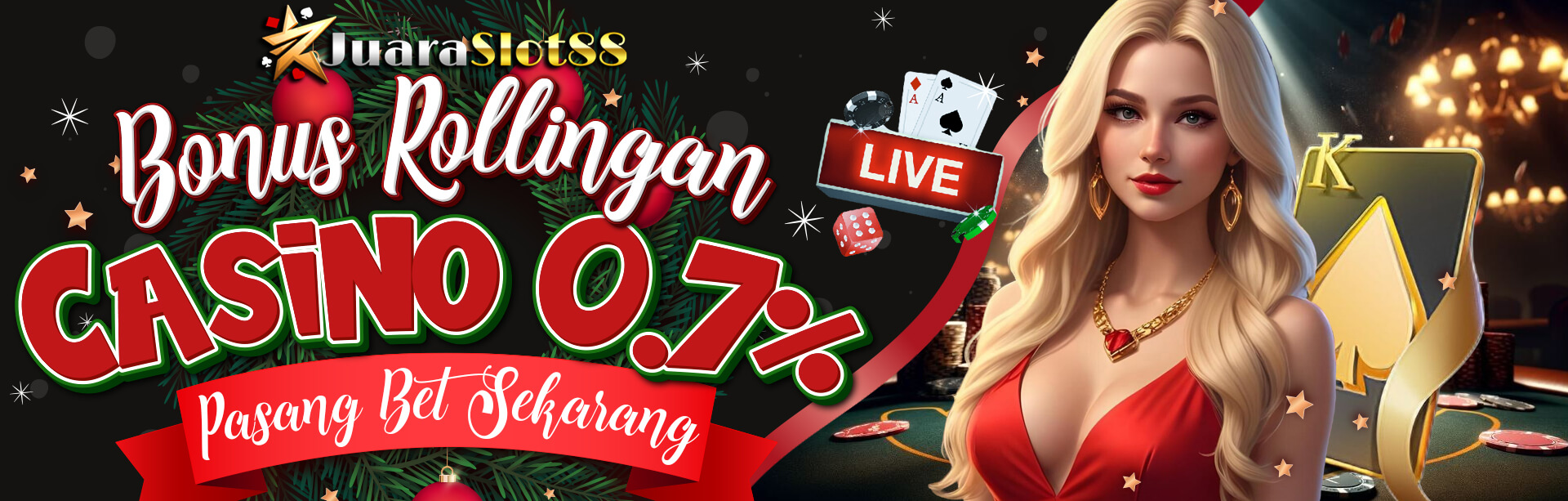 BONUS ROLLINGAN CASINO 0.7%