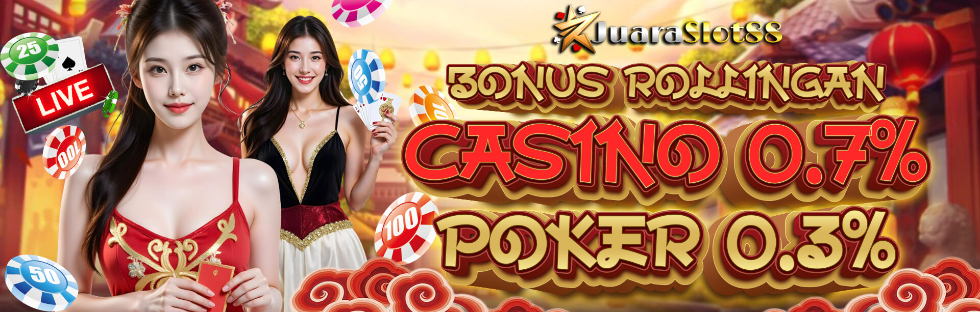 BONUS ROLLINGAN CASINO 0.7%