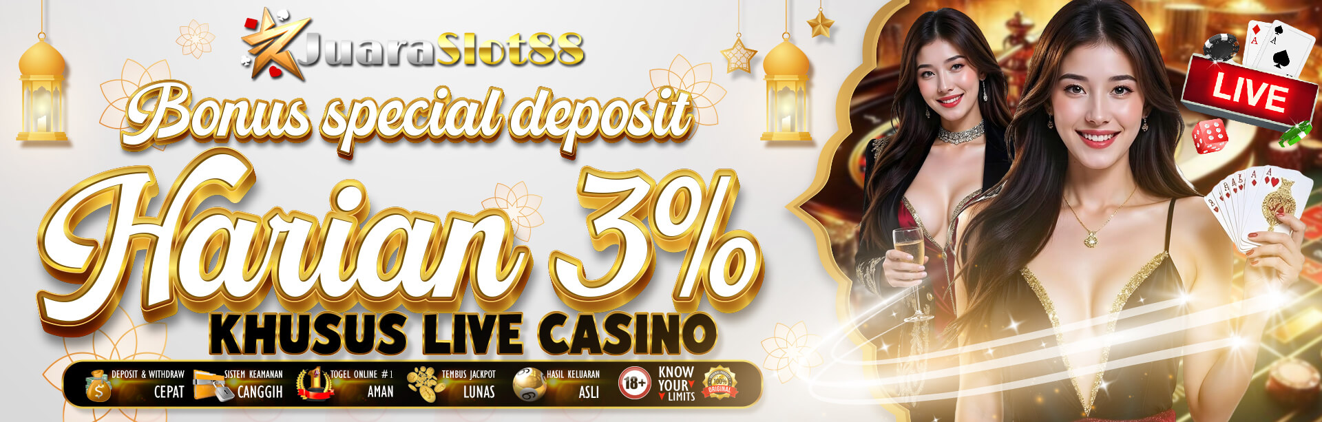 BONUS SPECIAL DEPOSIT HARIAN 3%