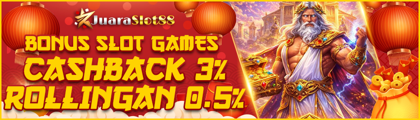 BONUS CASHBACK SLOT 3% & ROLLINGAN 0.5% 