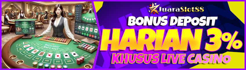 SPECIAL HARIAN LIVE CASINO 3%